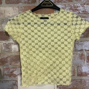 💜yellow floral top